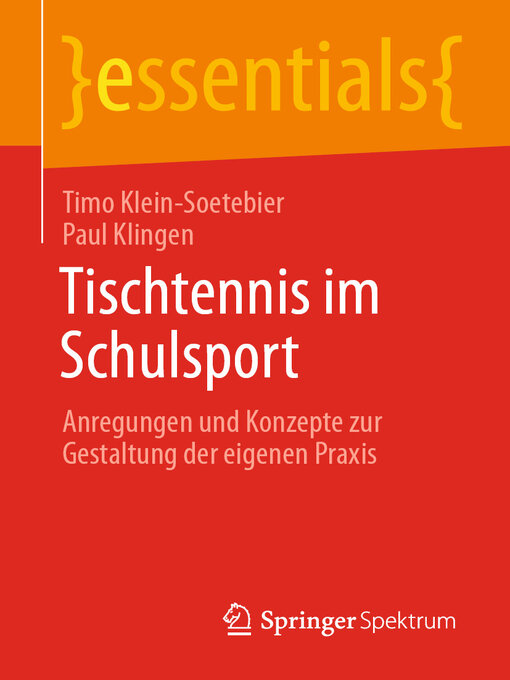 Title details for Tischtennis im Schulsport by Timo Klein-Soetebier - Available